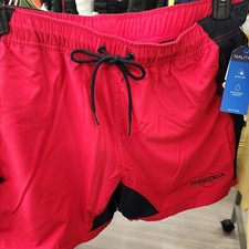 Nautica swim trunks mens red - nautica,
