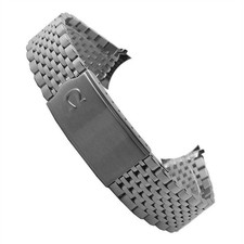 18mm Watch Band Hollow Curved End Beads Rice For Vintage Omega Constellation New