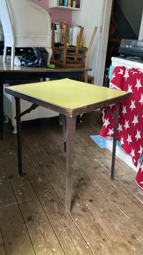 Vintage folding card table - folding,