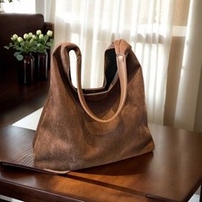 Women Suede Tote Bag Shoulder