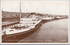 Vintage Postcard MV Cambria at Holyhead 1948 Sunk