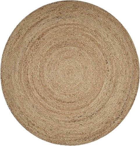 Jute round rug reversible - jute,