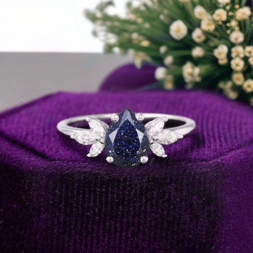 Blue sandstone ring bridal