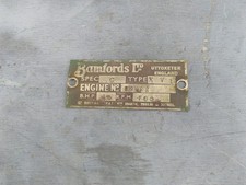 BAMFORD EV1 MAKERS PLATE