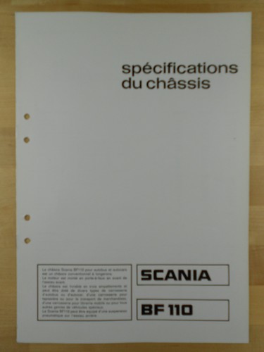 Scania bf110 bus brochure - scania, 1972