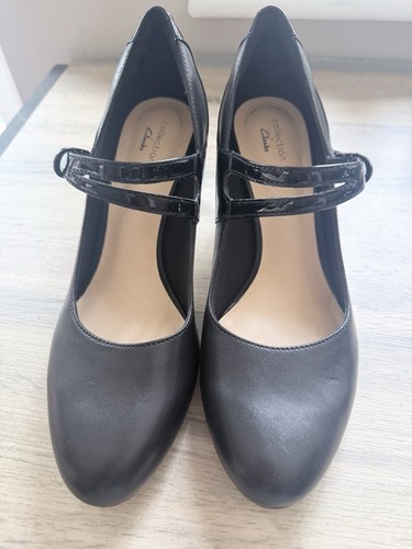 Clarks black leather patent - clarks,