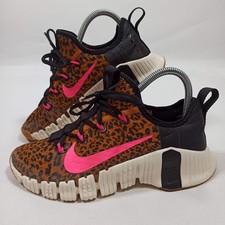 Nike Free Metcon 3 Womens Running Gym Trainers - Leopard Print - Size 4 UK