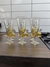 Vintage Novelty Shot Glasses Western  Cowboy Boot With Spur X 6 Stunning