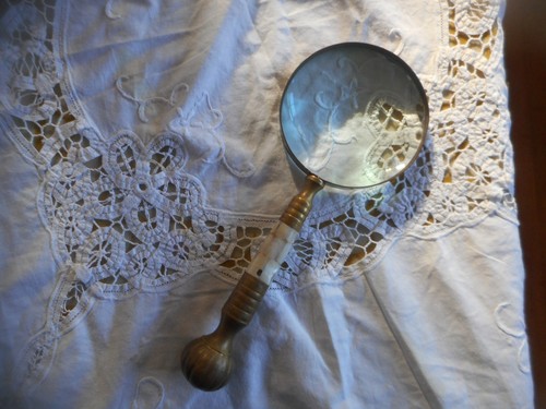 Lovely old brass - , magnifying