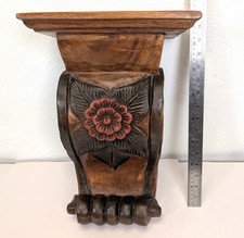 Vintage Hand Carved Solid Wood