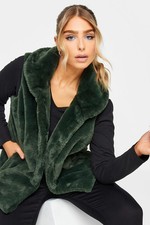 M&Co Faux Fur Collared Gilet