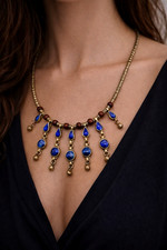 Vintage afghan lapis lazuli - afghan,