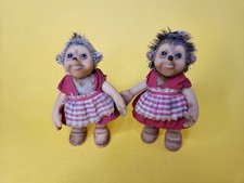 VINTAGE 60s 2 x sisters MECKI MUCKI hedgehogs 