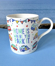 Home Is Where You Park It Caravan Coffee Tea  Mug Bunting Lesser & Pavey J1