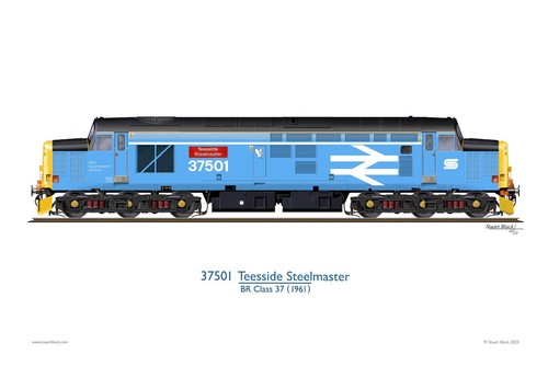 Class 37501 teesside - br, 37