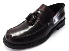 Classics Oxblood Retro,Ska,Northern Soul RUDE BOY Tassel Loafers