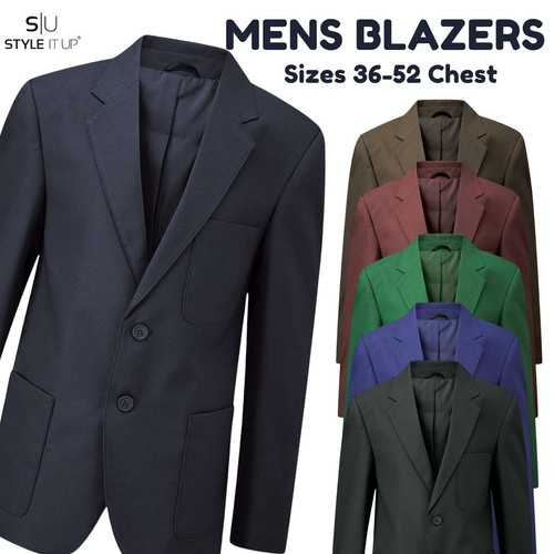 Mens button blazer formal - button,