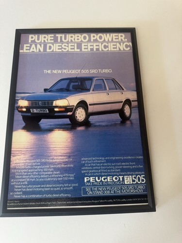 Framed original peugeot 505 - framed,