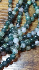 Natural Moss Agate Beads 6mm