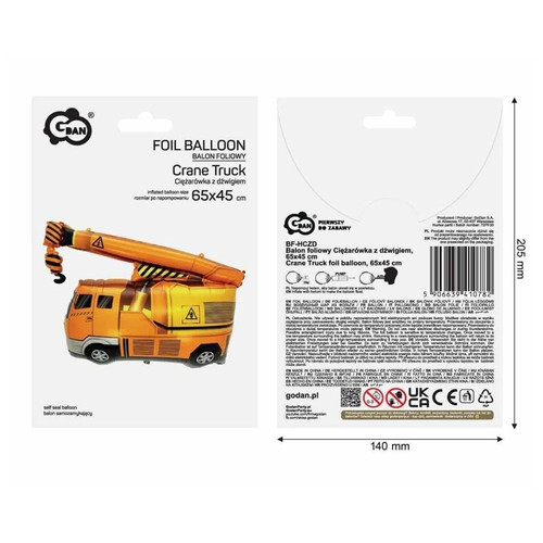Foil balloon crane - crane, truck