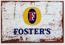 Metal Vintage Style Advertising Sign, Fosters Beer, 10.5x7 in [FOST1]
