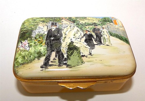 Staffordshire enamels trinket - enamels,