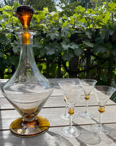 Vintage glass decanter 4 - decanter,