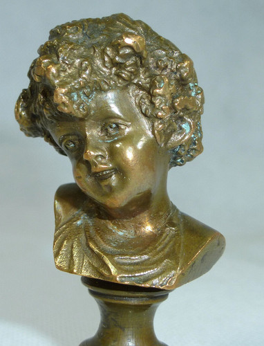 Unusual bronze bust about - bust, 1900