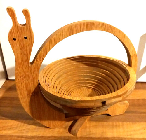 Foldable wooden basket - wooden,