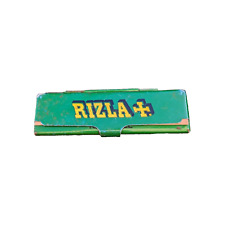 King-size Green RIZLA Metal Tin For Storing Rolling Papers Vintage Rare Find