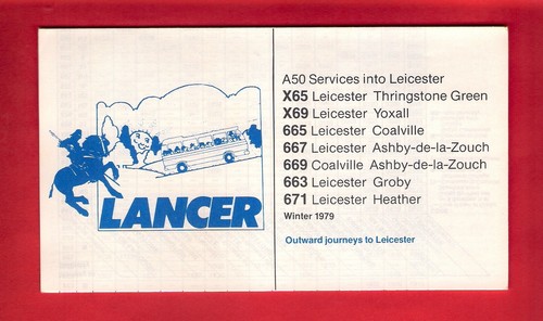 Midland red timetable lancer - midland,