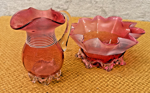 Victorian cranberry glass - victorian, jug