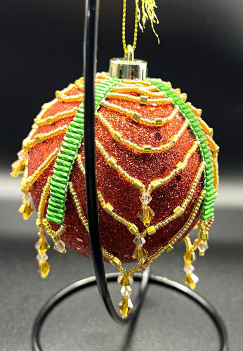 Christmas beaded bauble cover