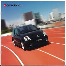 Citroen C2 2006-07 UK Market Sales Brochure VTS VTR Furio SX Stop/Start Desire L