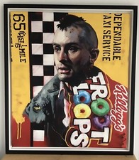 Zinsky, Original Mixed Media On Box Canvas ‘Travis’ Framed