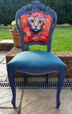 Shabby Chic French Style Chair   Print Animal  CAT