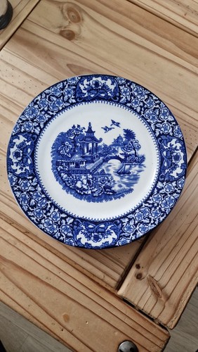 Olde alton ware blue and - and, white