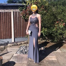 Long Grey & Silver Prom