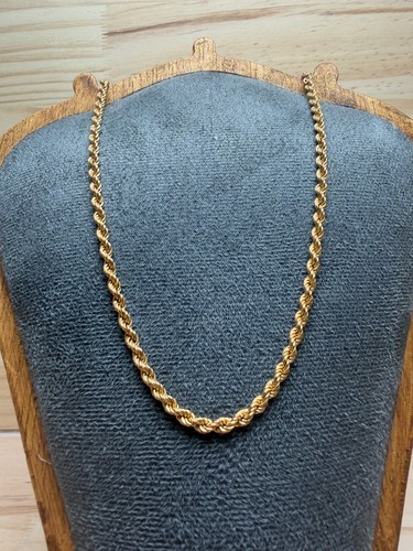 9ct yellow gold rope - gold,
