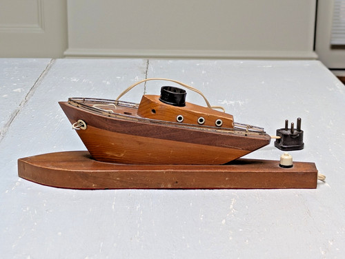 Art deco wooden sailing ship - sailing,