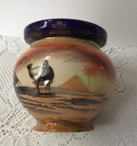 Bohemian porcelain vase desert - bohemian,