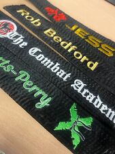 Custom Made Martial Art Club Embroidered Black Belt Satin Karate Taekwondo Judo
