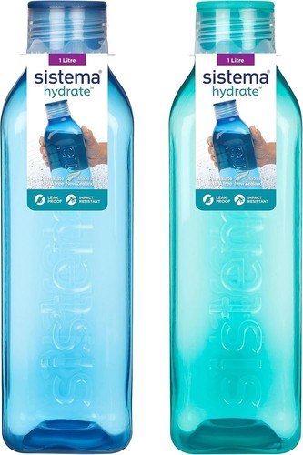Sistema square water bottles - water,