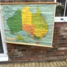 Vintage Chas Scaly School Map Australia 115x88cm