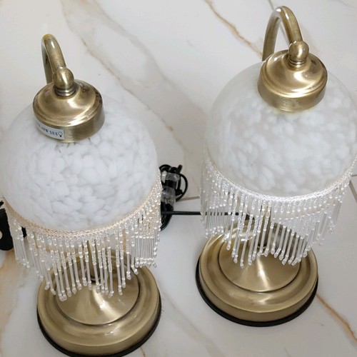 Pair vintage white glass globe - glass,