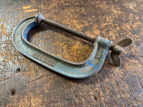 Vintage record g clamp - record, 6"