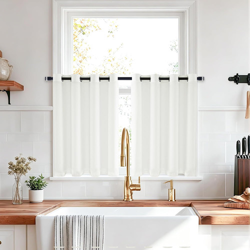 White voile curtain - voile, 36
