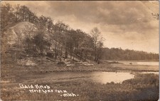 Bald Knob Wolf Lake Park Michigan RPPC 1913 Real Photo Postcard