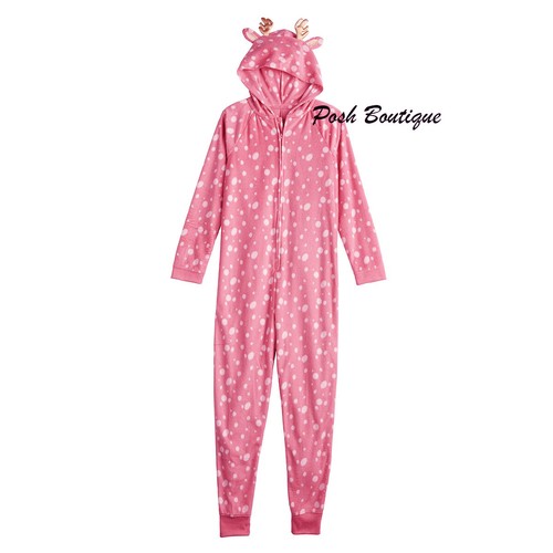 Girls deer one piece pajamas - piece,