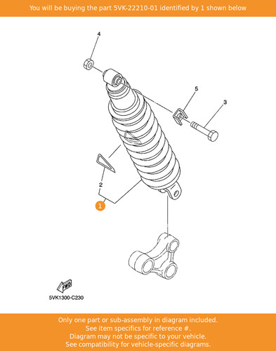 Yamaha shock absorber assy - absorber,